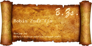 Bobis Zsófia névjegykártya